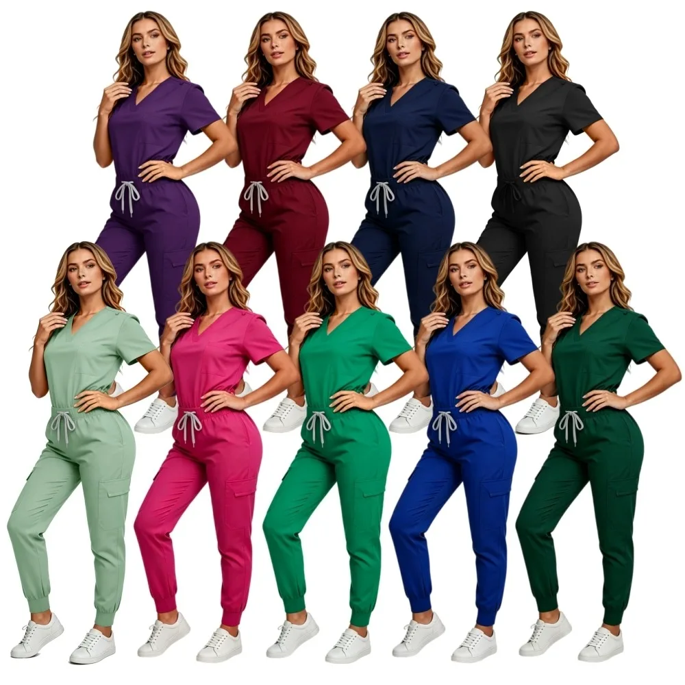Uniform Nurse Women Elastic Scrub Top Pants Set Spa Beauty Salon Workwear Clinical Scrub Nursing Suit Hospital Surgical Uniforms
Uniform Nurse Women Elastic Scrub Top Pants Set Spa Beauty Salon Workwear Clinical Scrub Nursing Suit Hospital Surgical Uniforms