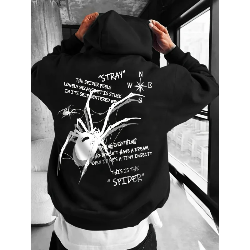 Classic Trendy Street Style Spider Print Hoodie, A Must-Have For Spring And Autumn,Suitable For Dates, And Outdoor Activities
Classic Trendy Street Style Spider Print Hoodie, A Must-Have For Spring And Autumn,Suitable For Dates, And Outdoor Activities