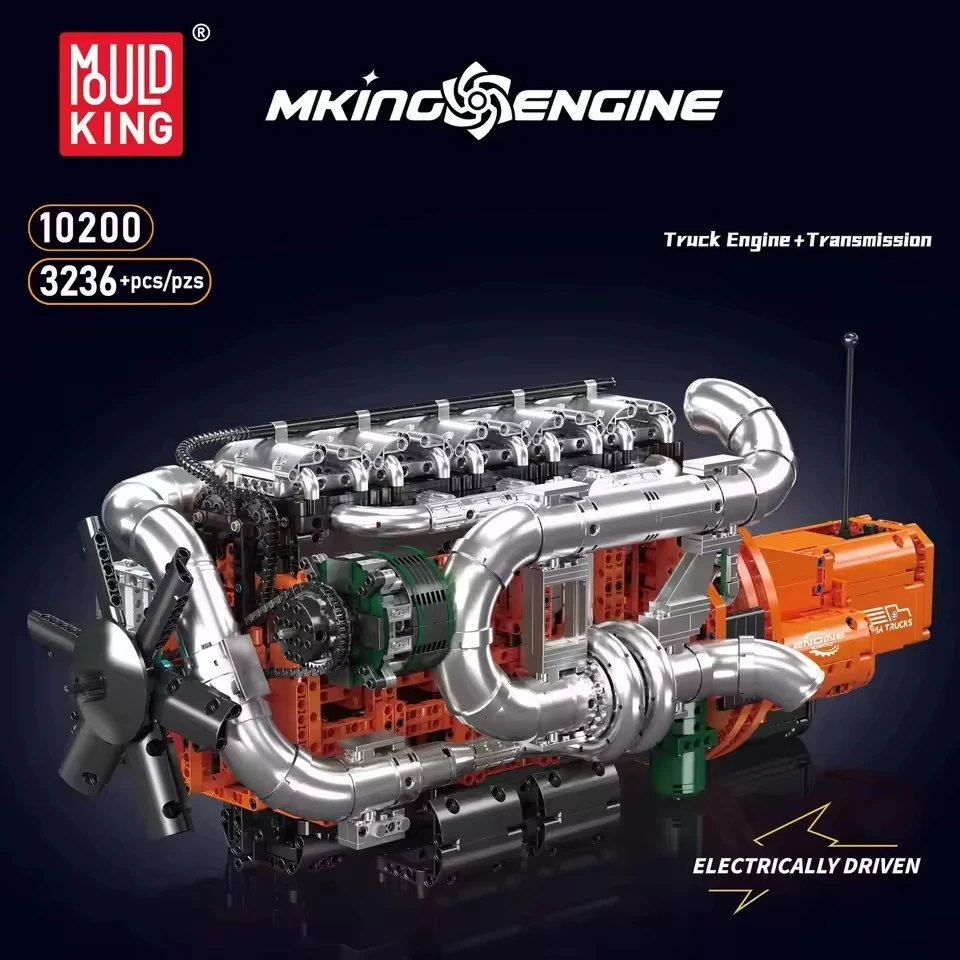 Mold King 10200 truck engine transmission kit model and electric gearbox battery box birthday gift for boys and girls
Mold King 10200 truck engine transmission kit model and electric gearbox battery box birthday gift for boys and girls