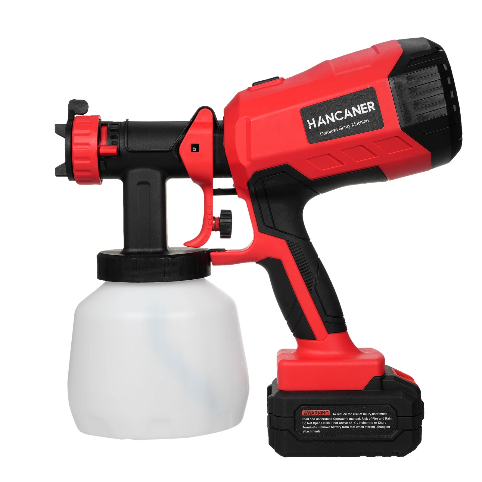 Беспроводной распылитель краски 1200 мл Распылитель краски с батареями 4000 мАч Распылитель краски 20 В с 3 насадками 3 режимами распыления Использование для Wa
Беспроводной распылитель краски 1200 мл Распылитель краски с батареями 4000 мАч Распылитель краски 20 В с 3 насадками 3 режимами распыления Использование для Wa