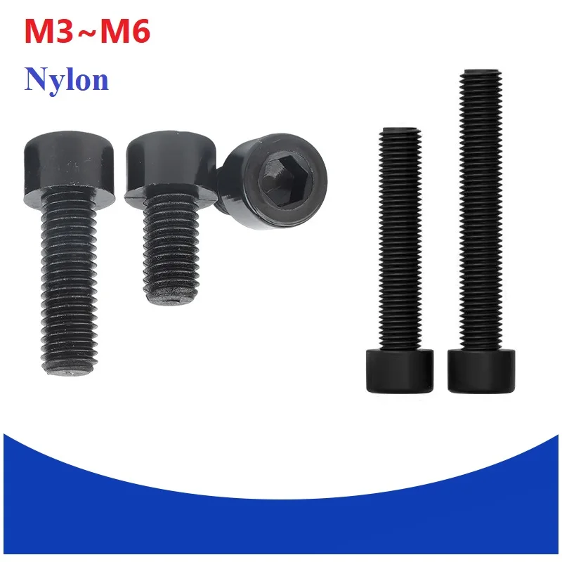 M3 M4 M5 M6 Black Nylon Hexagon Hex Socket Head Screw Cup Head Plastic Bolt For Insulation Use
M3 M4 M5 M6 Black Nylon Hexagon Hex Socket Head Screw Cup Head Plastic Bolt For Insulation Use