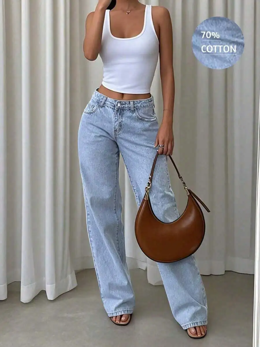 Vintage Light Wash Wide Leg Straight Jeans For Women Casual Boyfriend Fit Denim Pants
Vintage Light Wash Wide Leg Straight Jeans For Women Casual Boyfriend Fit Denim Pants