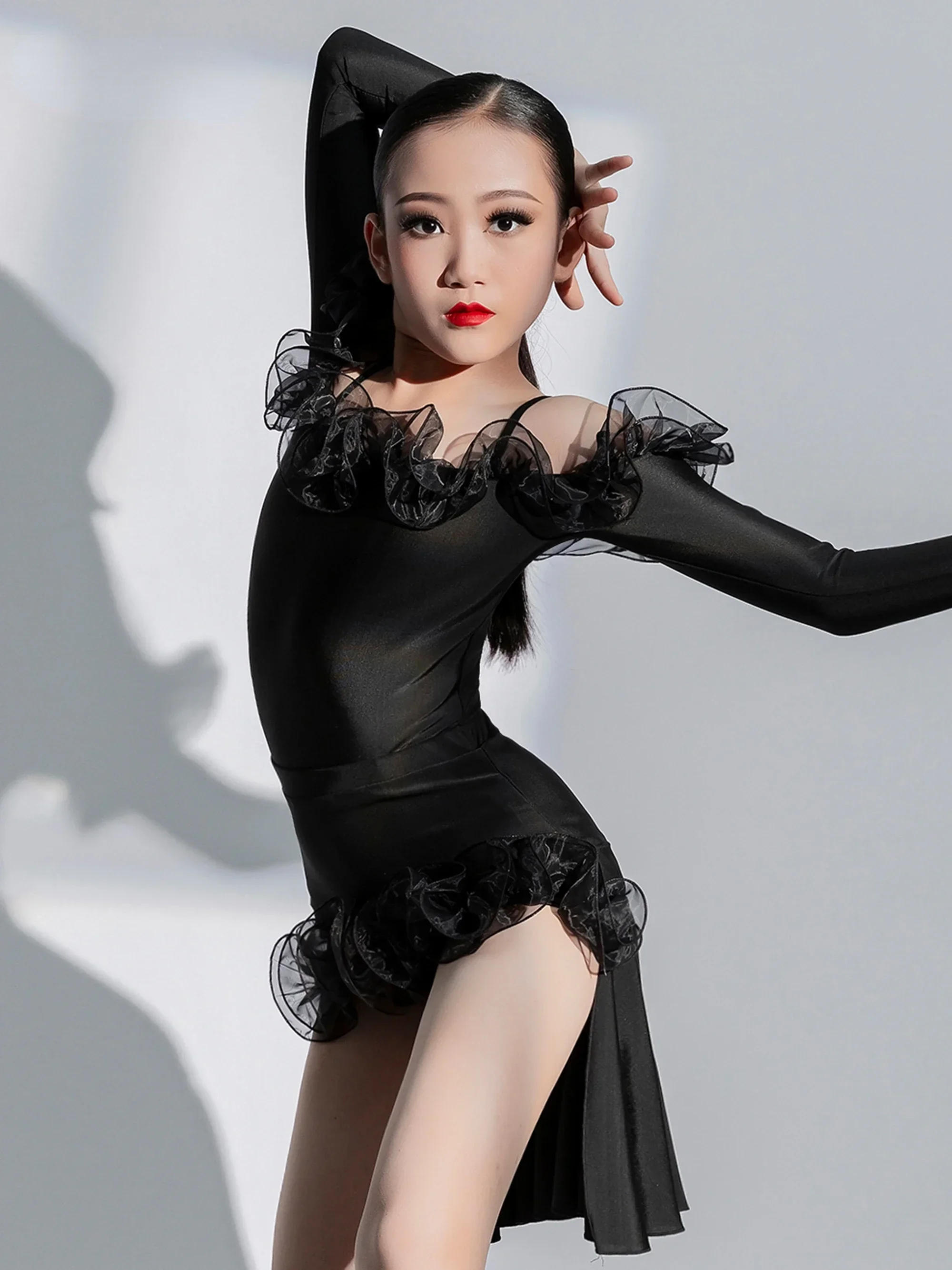 Latin Dance Dress Girls Black Samba Tango Salsa Costume Kids Dance Practicing Clothes Competition Stage Performance Clothes Set
Latin Dance Dress Girls Black Samba Tango Salsa Costume Kids Dance Practicing Clothes Competition Stage Performance Clothes Set