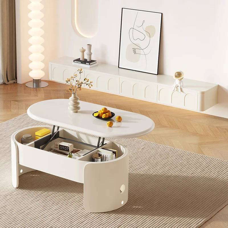 Multifunctional lift coffee table simple modern living room table desk cream wind small apartment coffee table
Multifunctional lift coffee table simple modern living room table desk cream wind small apartment coffee table