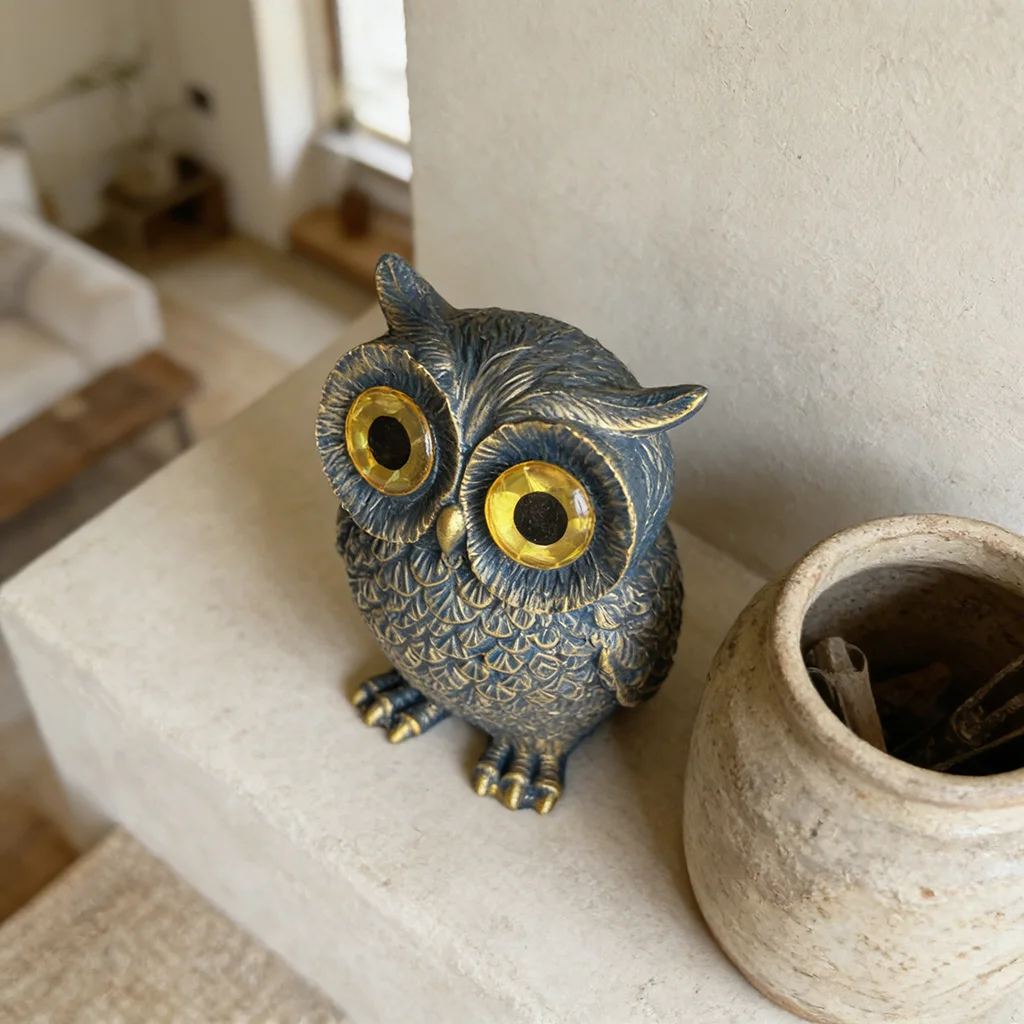 1 Piece of Retro-Style Cute Owl Figurine with Big Eyes, Creative Desktop Decoration Resin Craft, Adds Artistic Flair, Full of Details
1 Piece of Retro-Style Cute Owl Figurine with Big Eyes, Creative Desktop Decoration Resin Craft, Adds Artistic Flair, Full of Details