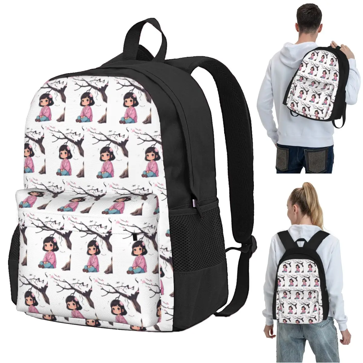 Kawaii Cherry Blossom Girl Backpack Student BookBag Children School Bag Computer Shoulder Bags for Men Women
Kawaii Cherry Blossom Girl Backpack Student BookBag Children School Bag Computer Shoulder Bags for Men Women