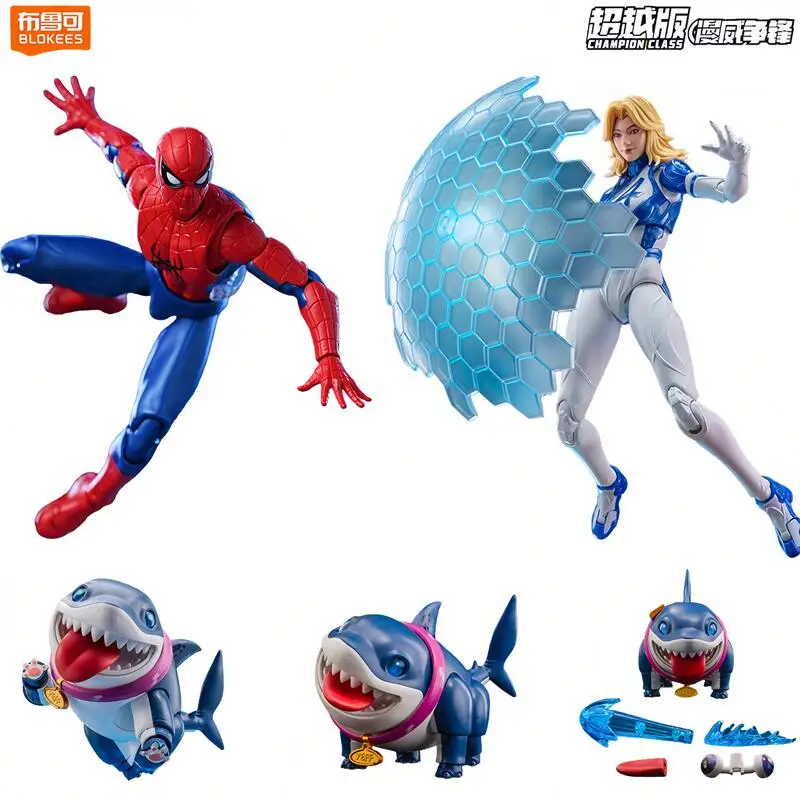 BLOKEES Marvel Spider-Man(Brand New Day)Sue Storm Jeff the Land Shark Action Figure High Movable Joints Collectible Toys
BLOKEES Marvel Spider-Man(Brand New Day)Sue Storm Jeff the Land Shark Action Figure High Movable Joints Collectible Toys
