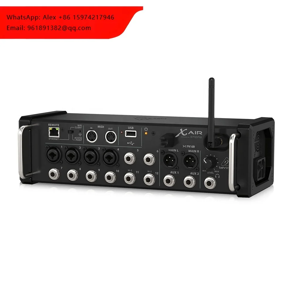 Behringer XR12 Digital Mixer 12-Channel Pa Sound System Rack Digital Mixer With Integrated Wi-Fi Router Audio Equipment
Behringer XR12 Digital Mixer 12-Channel Pa Sound System Rack Digital Mixer With Integrated Wi-Fi Router Audio Equipment