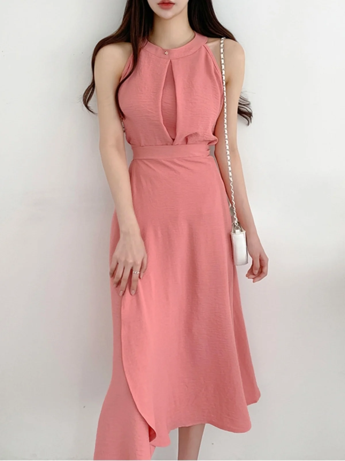 Elegant High Waist Bodycon Fish Tail Skirt Set Women's Sleeveless Neck Hanging Top Bottom Matching Fashion Ensemble
Elegant High Waist Bodycon Fish Tail Skirt Set Women's Sleeveless Neck Hanging Top Bottom Matching Fashion Ensemble