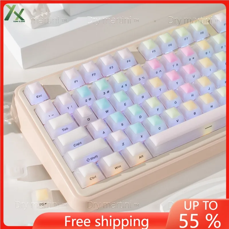 Колпачки для клавиш Rainbow Candy, колпачки для клавиш с вишневым профилем, прозрачные колпачки для клавиш Pudding Artisan Point для переключателя Mx, комплект механической клавиатуры
Колпачки для клавиш Rainbow Candy, колпачки для клавиш с вишневым профилем, прозрачные колпачки для клавиш Pudding Artisan Point для переключателя Mx, комплект механической клавиатуры