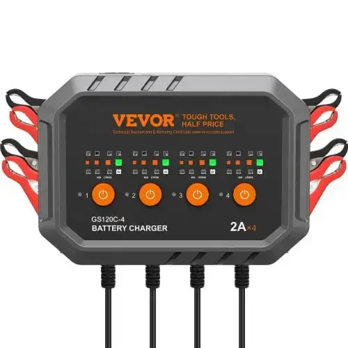 Smart Battery Charger, 8-Amp, LiFePO4 Lead-Acid (AGM / Gel / SLA) Car Battery Charger
Smart Battery Charger, 8-Amp, LiFePO4 Lead-Acid (AGM / Gel / SLA) Car Battery Charger