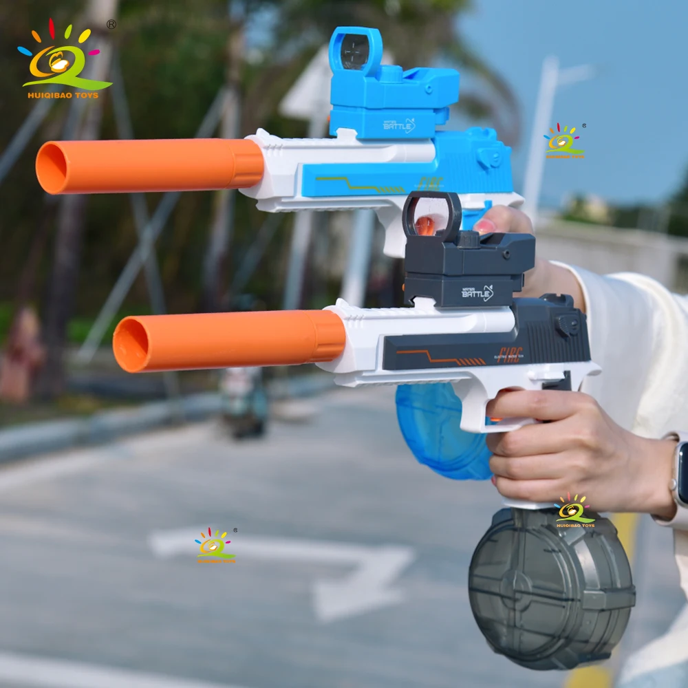 Автоматический электрический водяной пистолет HUIQIBAO для летних игр, импульсный водяной пистолет для сражений, игрушка для активного отдыха на пляже и в бассейне для взрослых
Автоматический электрический водяной пистолет HUIQIBAO для летних игр, импульсный водяной пистолет для сражений, игрушка для активного отдыха на пляже и в бассейне для взрослых