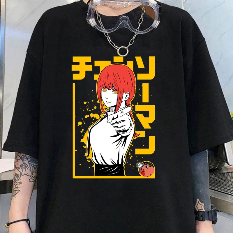 Funny Makima Pochita Print T-shirt Summer Anime Print T Shirt Women Men Short Sleeve Loose Shirts
Funny Makima Pochita Print T-shirt Summer Anime Print T Shirt Women Men Short Sleeve Loose Shirts