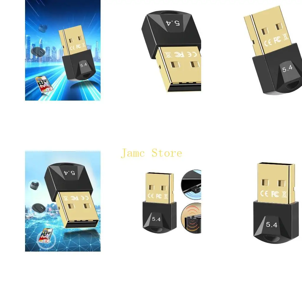 LX0B USB Bluetoothcompatible 5.4 Adapter Transmitter for Laptops Computer Desktop 5.4 Receiver for Wireless Keyboard Mouse