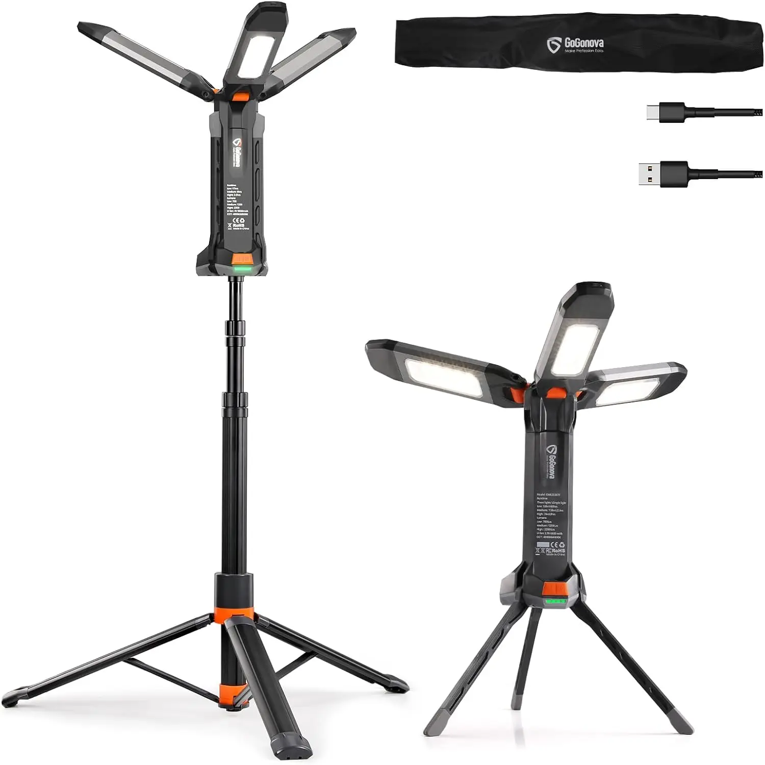 2026 Rechargeable Work Light with Stand, 4 in 1 Cordless Camping Light, 700/1200/2200 Lumens, 4000
2026 Rechargeable Work Light with Stand, 4 in 1 Cordless Camping Light, 700/1200/2200 Lumens, 4000