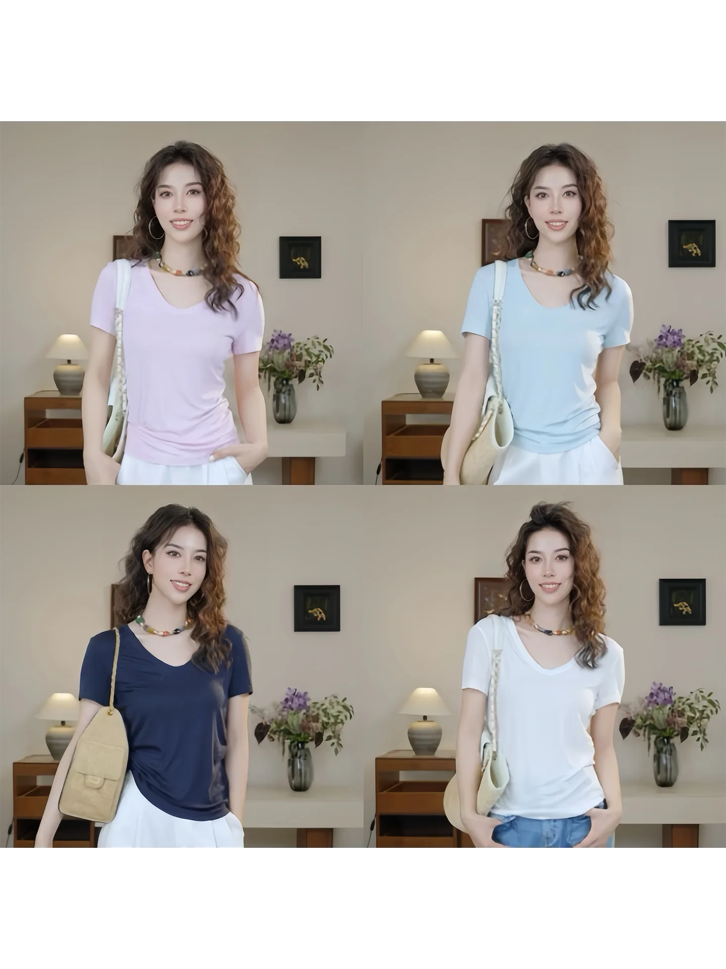 Nana Tall DMX New Upgrade Folded Collar V-neck T-shirt Casual Commute Short Sleeve Top Women's Fashion Classic Style Rellson ...
Nana Tall DMX New Upgrade Folded Collar V-neck T-shirt Casual Commute Short Sleeve Top Women's Fashion Classic Style Rellson ...