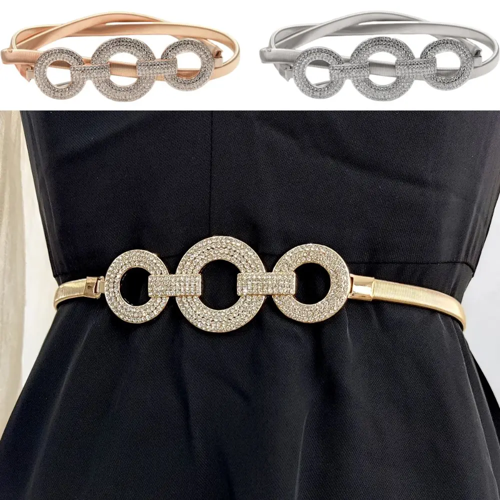 Fashion Elastic Women Belts Rhineston Designer Gold Chain Belt Metal Luxury Brand Stretch Waistband Dress Decoration
Fashion Elastic Women Belts Rhineston Designer Gold Chain Belt Metal Luxury Brand Stretch Waistband Dress Decoration