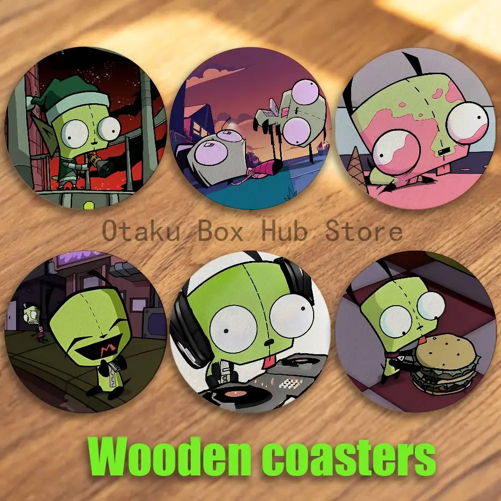I-Invaders Anime Z-ZIM 2D Pattern round Wooden Coaster Decorative Coffee Cup for Use in Coffee Shops Bars Wine Beer
I-Invaders Anime Z-ZIM 2D Pattern round Wooden Coaster Decorative Coffee Cup for Use in Coffee Shops Bars Wine Beer