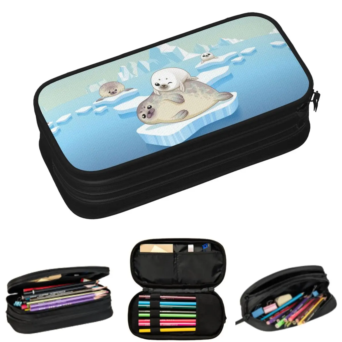Cute Seals Family Cartoon Character Design Pencil Cases for School Pen Box Pencil Bag Large Storage Pencil Pouch Pen Holder
Cute Seals Family Cartoon Character Design Pencil Cases for School Pen Box Pencil Bag Large Storage Pencil Pouch Pen Holder