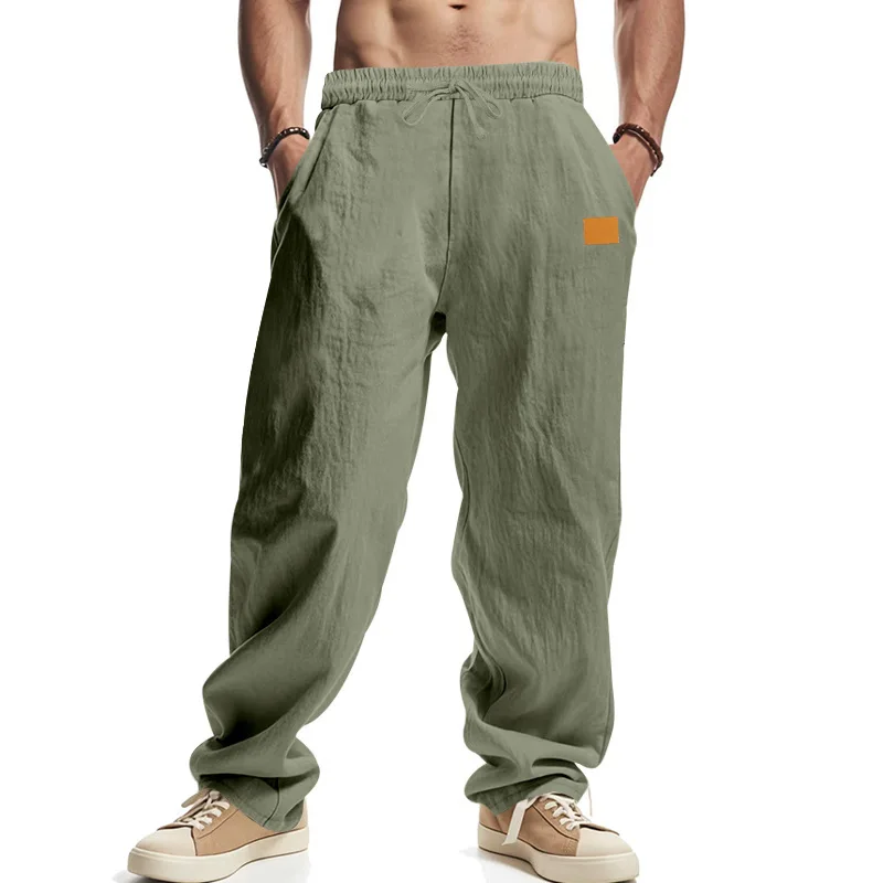 American New Spring and Autumn Men's Linen Loose Wide-leg Breathable Simple Casual Beach Trousers
American New Spring and Autumn Men's Linen Loose Wide-leg Breathable Simple Casual Beach Trousers