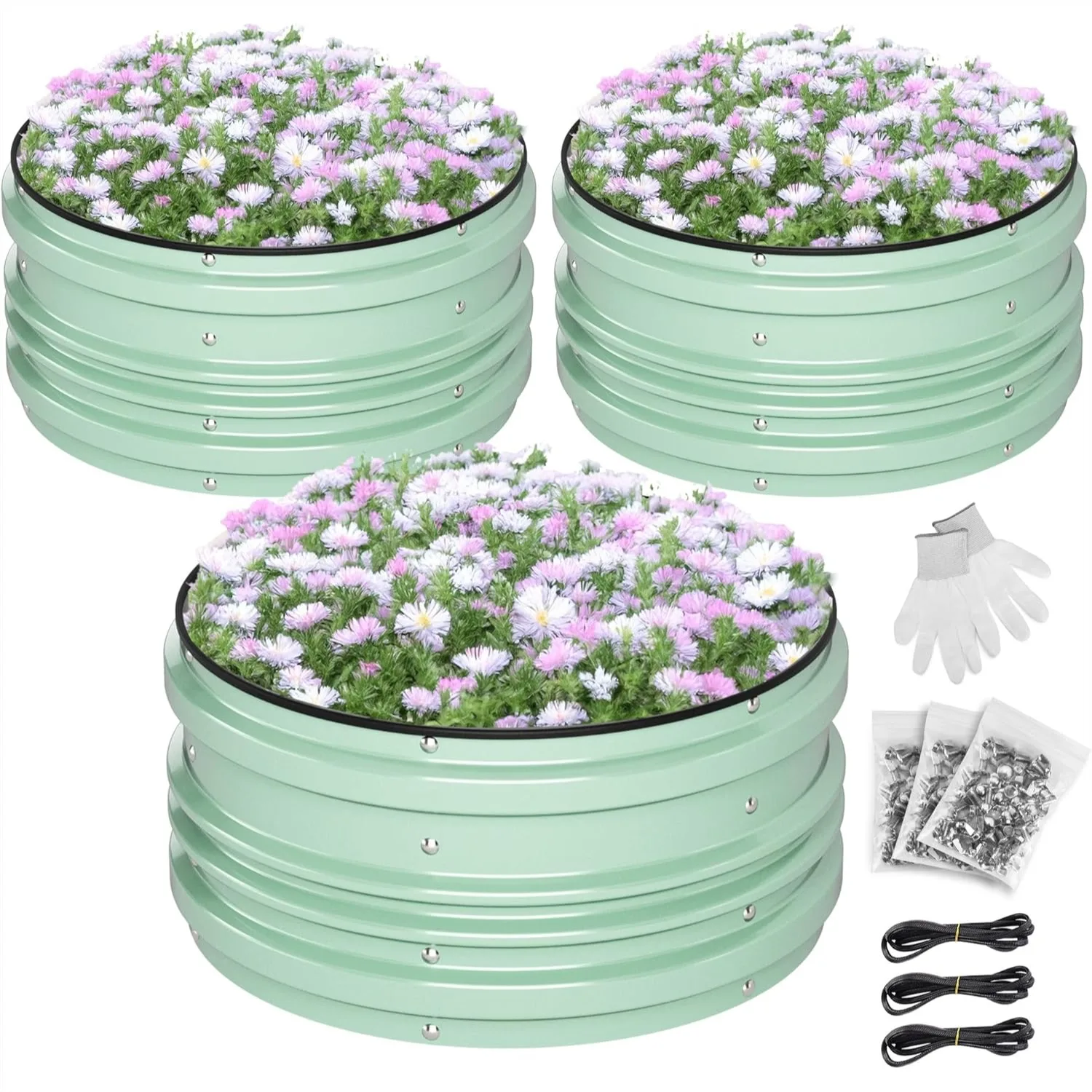 Galvanized Raised Garden Bed Set 2x2x1ft, Rust & Corrosion Resistant, Easy Assembly, Safe Edge for Vegetables Flowers, Green
Galvanized Raised Garden Bed Set 2x2x1ft, Rust & Corrosion Resistant, Easy Assembly, Safe Edge for Vegetables Flowers, Green