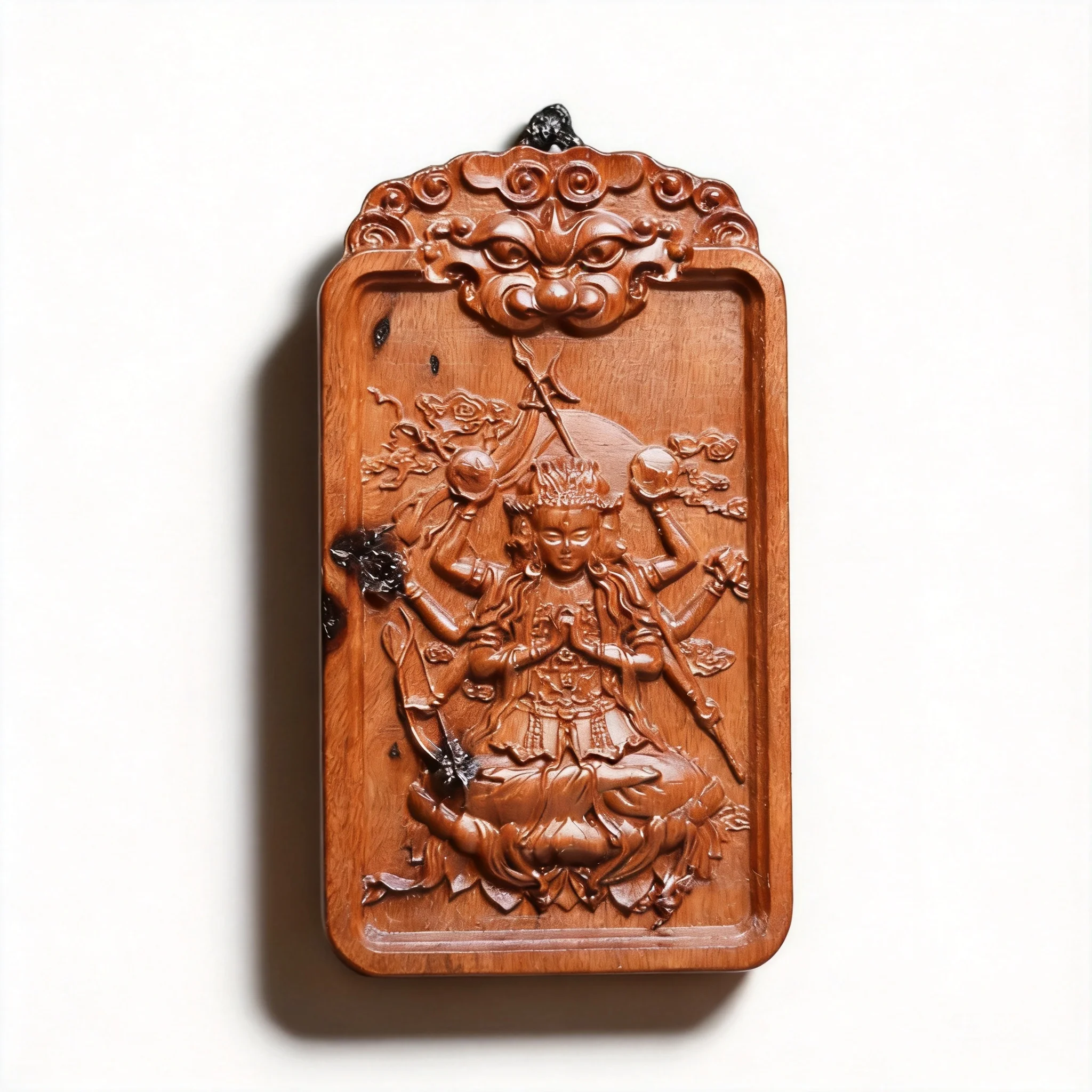 Traditional Chinese Style Thunder Struck Jujube Wood Hand Carved Doumu Yuanjun Amulet Pendant Lucky Blessing Peace Protection
Traditional Chinese Style Thunder Struck Jujube Wood Hand Carved Doumu Yuanjun Amulet Pendant Lucky Blessing Peace Protection