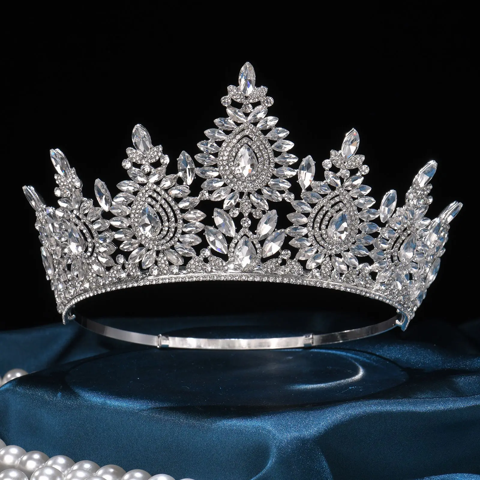 Baroque Wedding Crowns For Queen Princess Round Big Bridal Tiara Crown For Pageant Miss Universe Wedding Hair Jewelry Headdress
Baroque Wedding Crowns For Queen Princess Round Big Bridal Tiara Crown For Pageant Miss Universe Wedding Hair Jewelry Headdress
