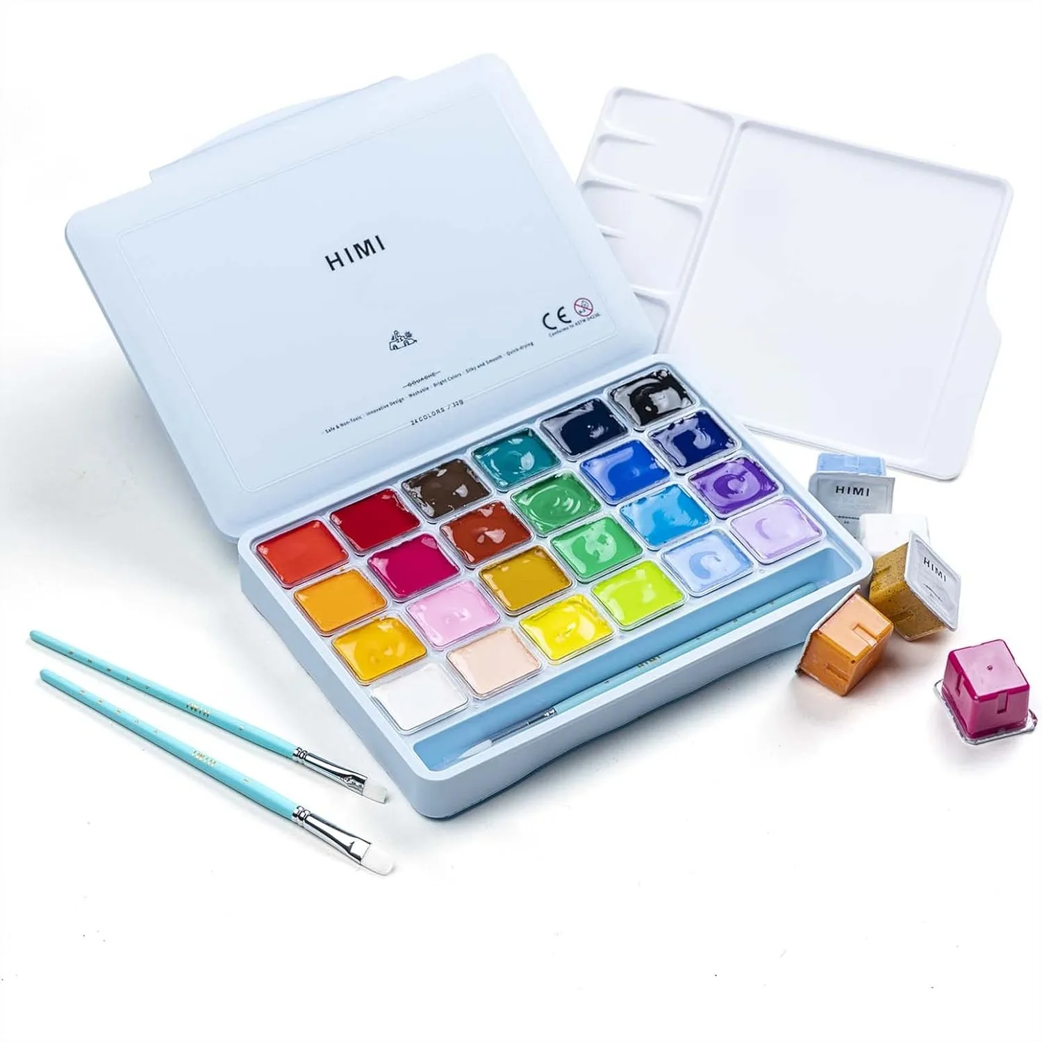 Gouache Paint Set with 24 Colors, 30g Jelly Cup, 3 Brushes for Canvas Paper, Art Supplies for Professionals
Gouache Paint Set with 24 Colors, 30g Jelly Cup, 3 Brushes for Canvas Paper, Art Supplies for Professionals