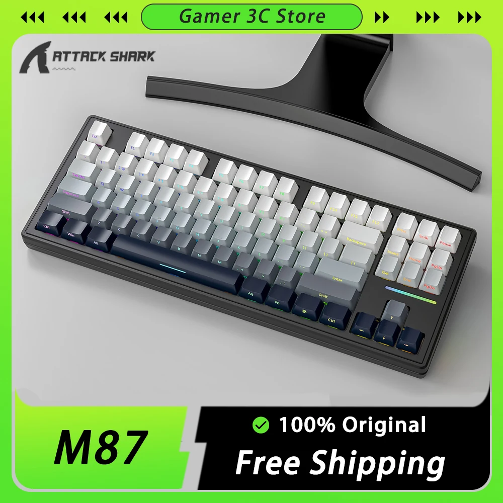 Механическая клавиатура Attack Shark M87, трехрежимная игровая клавиатура с RGB подсветкой, с горячей заменой, с RGB подсветкой, для офиса и Mac
Механическая клавиатура Attack Shark M87, трехрежимная игровая клавиатура с RGB подсветкой, с горячей заменой, с RGB подсветкой, для офиса и Mac