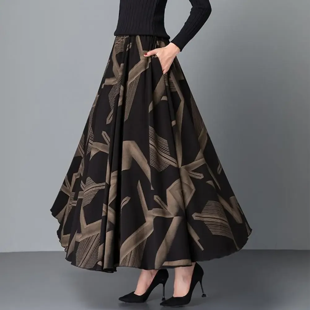 Elegant Women Skirt Elegant Retro Ruffle Maxi Skirt with High Waist A-line Colorblock Design Soft Pockets for Women's Party
Elegant Women Skirt Elegant Retro Ruffle Maxi Skirt with High Waist A-line Colorblock Design Soft Pockets for Women's Party