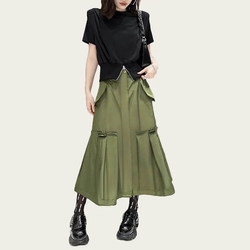 VIBE Pressed Wrinkle Zipper Skirt for Women 2025 Spring/Summer Thin High-Waist Slimming Rustling Stylish Casual A-Line Skirt
VIBE Pressed Wrinkle Zipper Skirt for Women 2025 Spring/Summer Thin High-Waist Slimming Rustling Stylish Casual A-Line Skirt