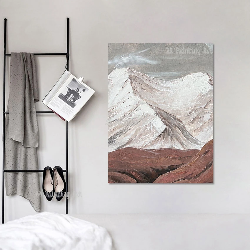 Bedroom Wall Decor Abstract Poster Snowy Mountain Oil Painting Hand Painted Nordic Landscape Canvas Art Hotel Decoration Artwork
Bedroom Wall Decor Abstract Poster Snowy Mountain Oil Painting Hand Painted Nordic Landscape Canvas Art Hotel Decoration Artwork