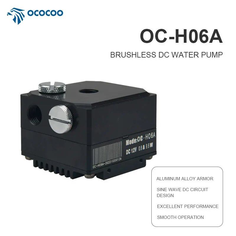 OCOCOO Industrial Machinery 600 L/h, 5.5m Head, 9.6W Silent Armored Water Cooling Pump 4-Pin PWM Speed Control Model H06A
OCOCOO Industrial Machinery 600 L/h, 5.5m Head, 9.6W Silent Armored Water Cooling Pump 4-Pin PWM Speed Control Model H06A