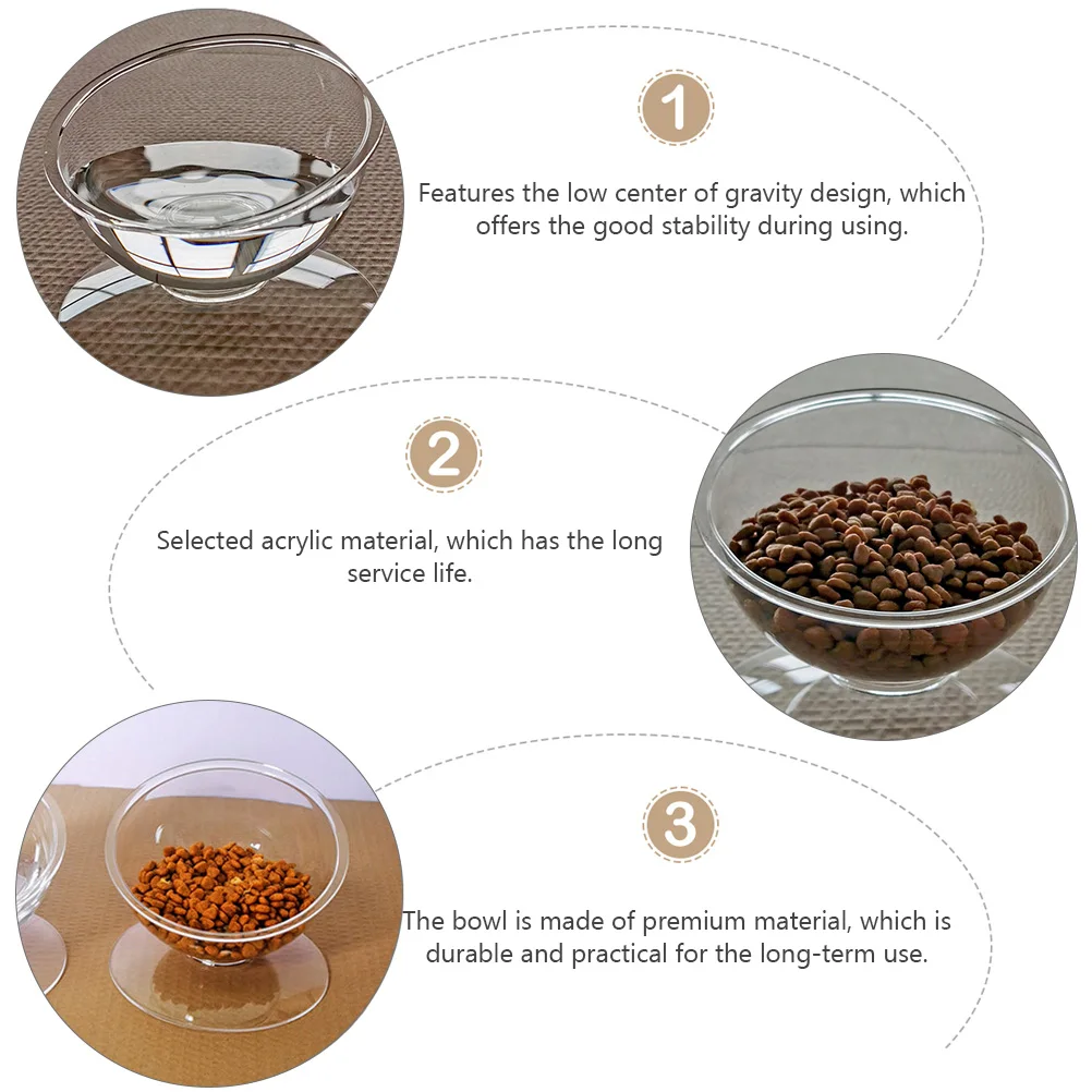 Acrylic Pet Bowl High Transparent Universal Cat Dog Feeding Container Water Feeder Durable Stable Design Neck Protection
Acrylic Pet Bowl High Transparent Universal Cat Dog Feeding Container Water Feeder Durable Stable Design Neck Protection