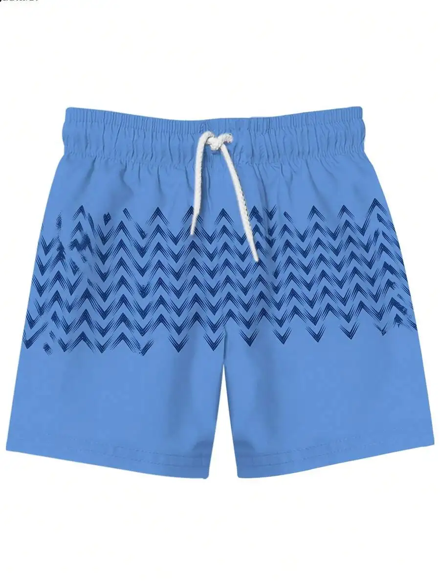 Mens Blue Beach Shorts With Zigzag Pattern Quick Dry Comfortable Swim Trunks
Mens Blue Beach Shorts With Zigzag Pattern Quick Dry Comfortable Swim Trunks