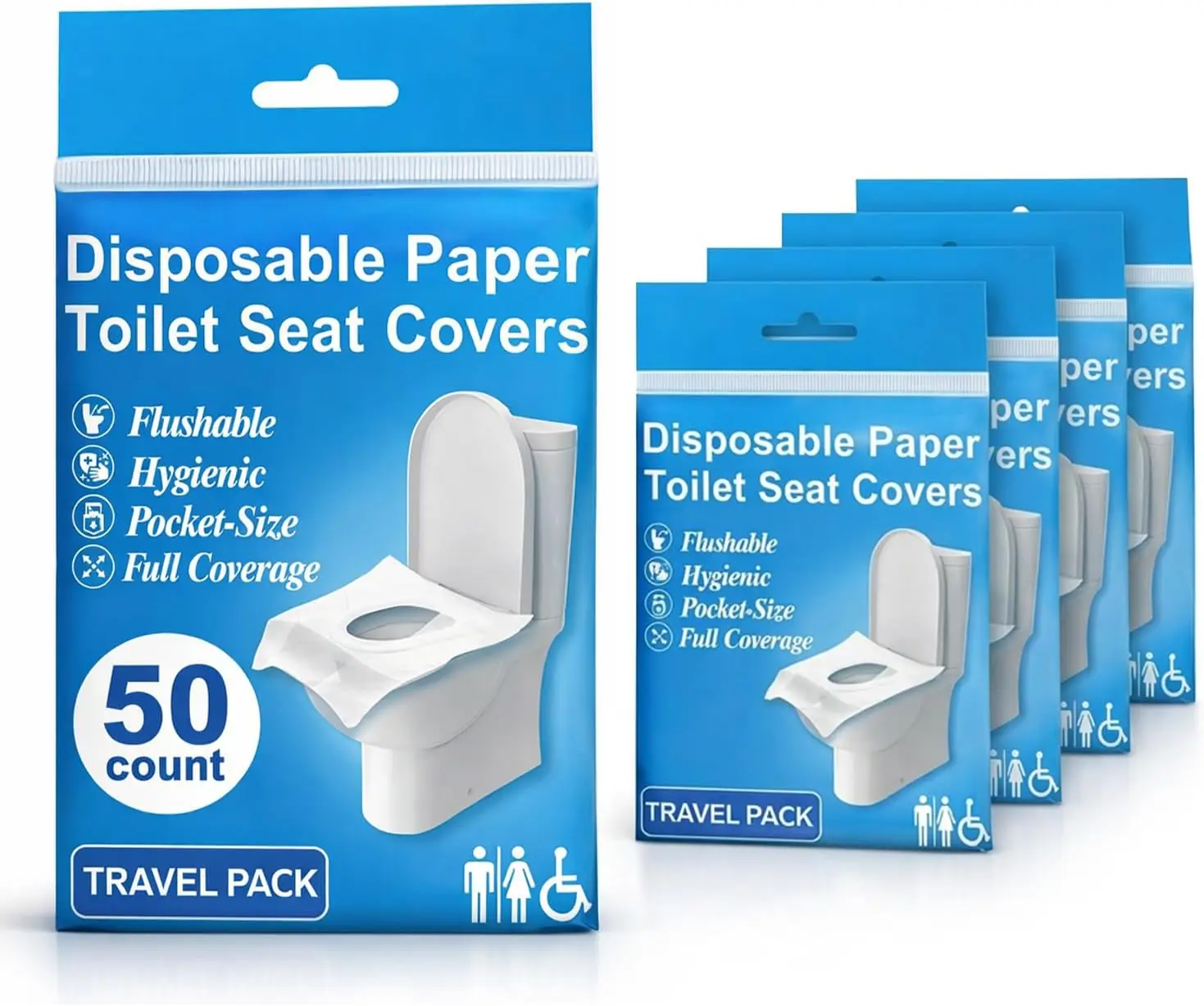 XL 50-Pack Disposable Toilet Seat Covers – Biodegradable, Flushable for Adults & Kids, Travel Essential
XL 50-Pack Disposable Toilet Seat Covers – Biodegradable, Flushable for Adults & Kids, Travel Essential