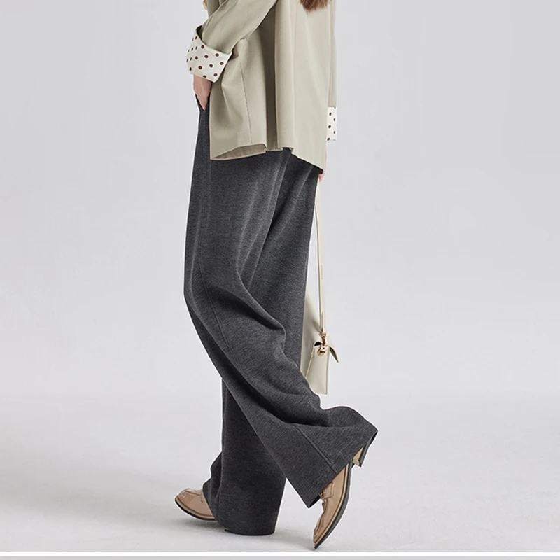 Loose Straight Pants Knitted Casual Narrow Version Women's Wide Leg Pants Trousers Women Pantalones De Mujer 바지
Loose Straight Pants Knitted Casual Narrow Version Women's Wide Leg Pants Trousers Women Pantalones De Mujer 바지