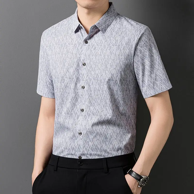Men Plaid Short Sleeve Shirt Slim Fit Button Up Business Casual Grid Pattern Office Top
Men Plaid Short Sleeve Shirt Slim Fit Button Up Business Casual Grid Pattern Office Top
