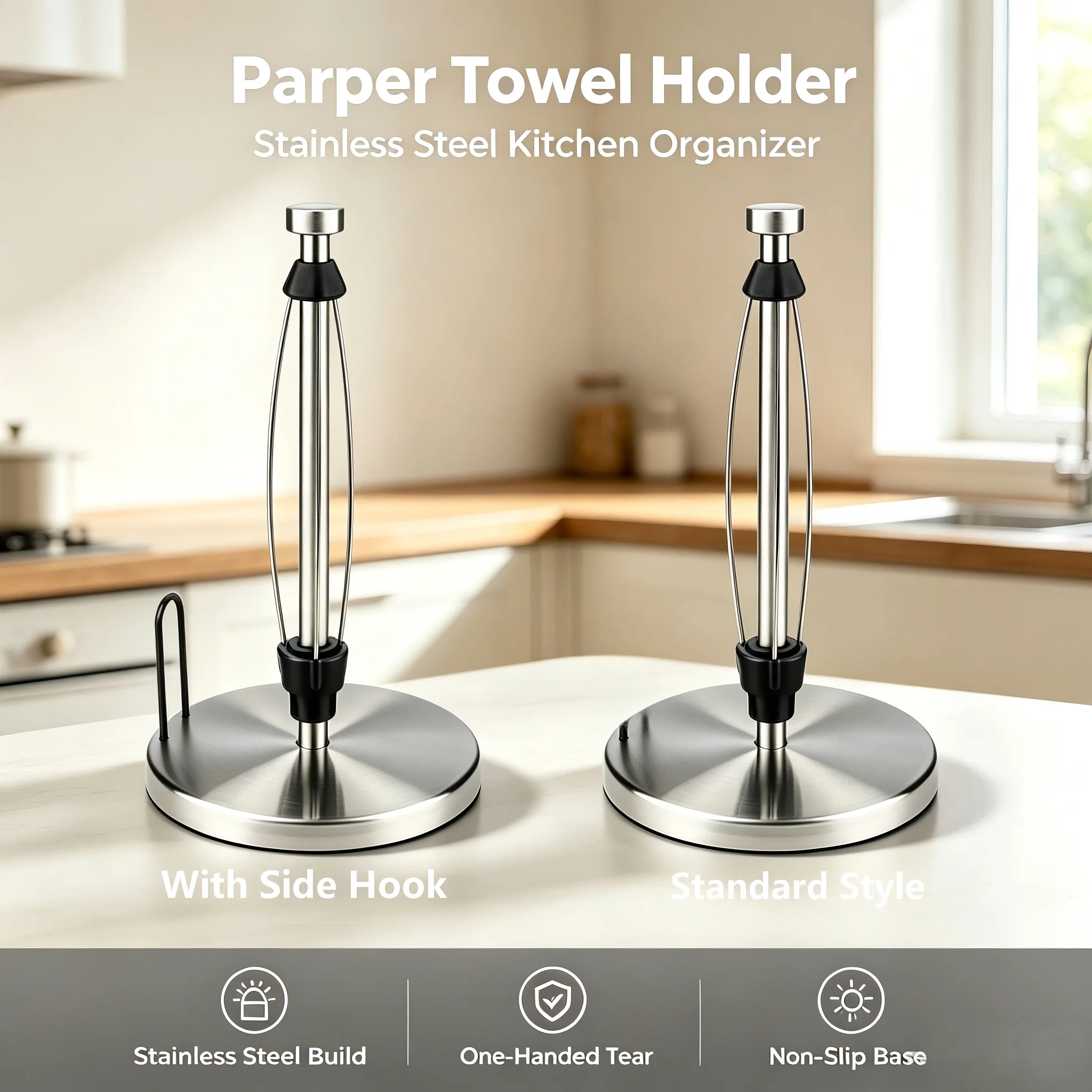 Two Styles Kitchen Countertop Paper Towel Holder,Vertical Damping Tissue Roll Stand for Dining Table,Desk Top Napkin Rack
Two Styles Kitchen Countertop Paper Towel Holder,Vertical Damping Tissue Roll Stand for Dining Table,Desk Top Napkin Rack