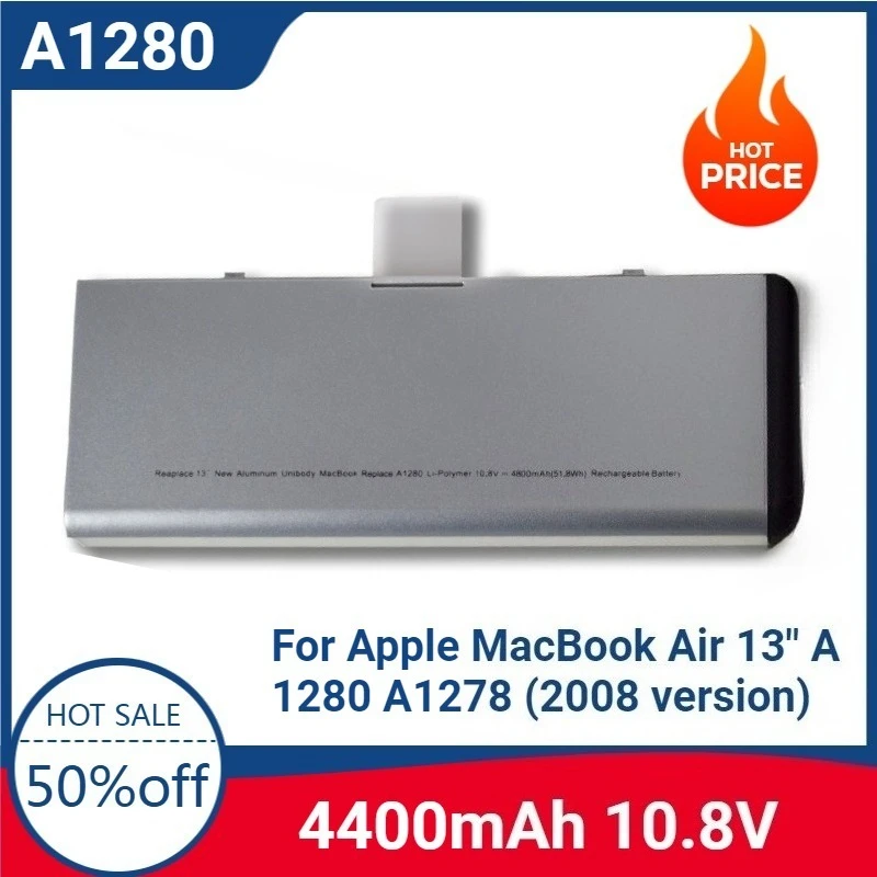 New high-quality A1280 Laptop battery for Apple MacBook Air 13" A1280 A1278 (2008 version) MB466*/A MB466CH MB467 MB771
New high-quality A1280 Laptop battery for Apple MacBook Air 13" A1280 A1278 (2008 version) MB466*/A MB466CH MB467 MB771