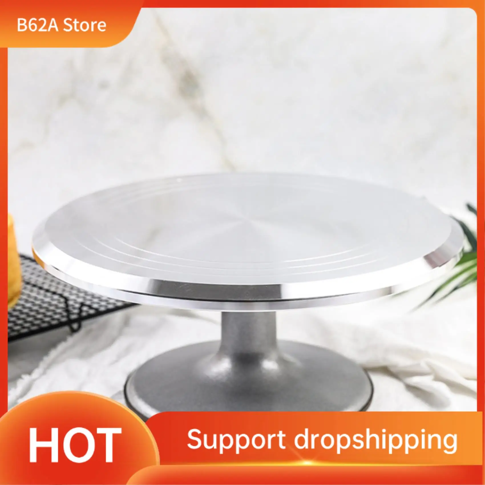 B62A Aluminium Alloy Revolving Cake Stand 12 Inch Rotating Cake Turntable For Cake, Cupcake Decorating Supplies Bake Tool
B62A Aluminium Alloy Revolving Cake Stand 12 Inch Rotating Cake Turntable For Cake, Cupcake Decorating Supplies Bake Tool
