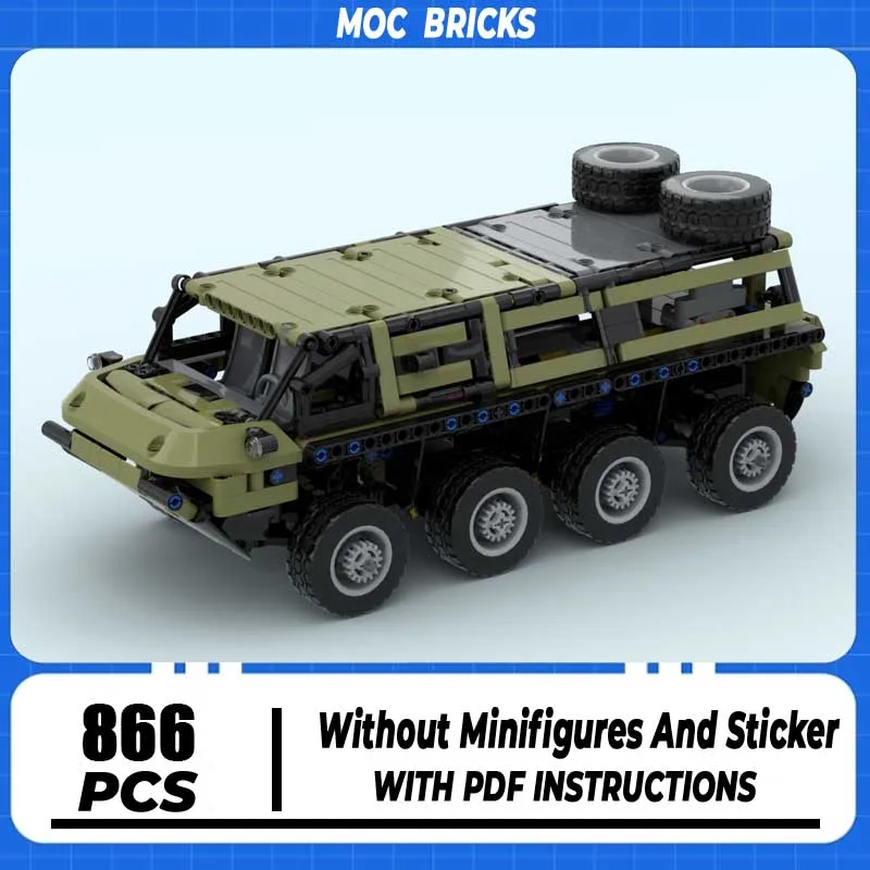 Armored Car Moc Building Bricks All-terrain Vehicle 8x8 Model Building Technology Modular Block DIY Military Toy Holiday Gifts
Armored Car Moc Building Bricks All-terrain Vehicle 8x8 Model Building Technology Modular Block DIY Military Toy Holiday Gifts