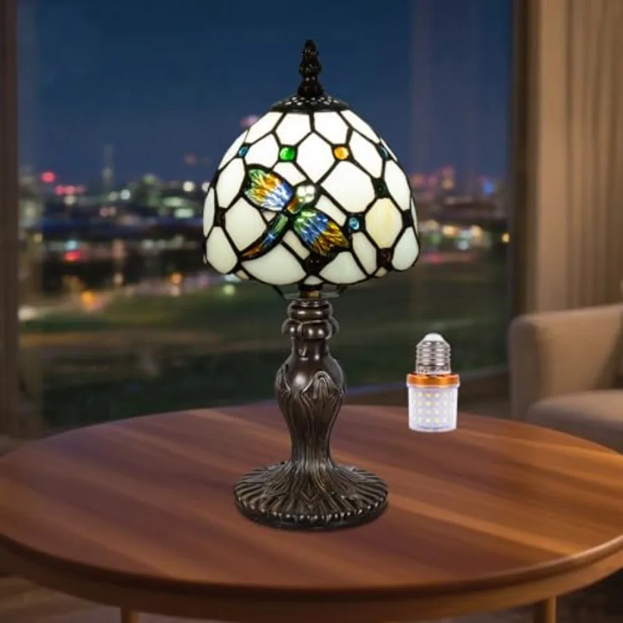 Small Tiffany Table Lamp, 3 Color-Temperature Dragonfly Stained Glass Lamp, 6 Inch Tiffany Style Lamp for Bedroom Living Room H
Small Tiffany Table Lamp, 3 Color-Temperature Dragonfly Stained Glass Lamp, 6 Inch Tiffany Style Lamp for Bedroom Living Room H