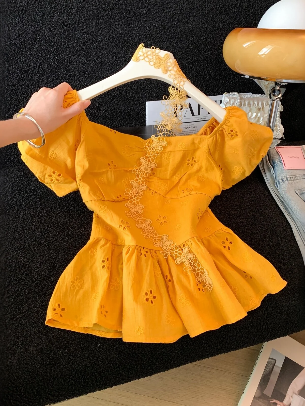 Dopamine Orange Hollow out Embroidery Shirt Women Summer 2026 New Unique Sash Bubble Sleeve Stylish Top Korean Style Short Sl...
Dopamine Orange Hollow out Embroidery Shirt Women Summer 2026 New Unique Sash Bubble Sleeve Stylish Top Korean Style Short Sl...