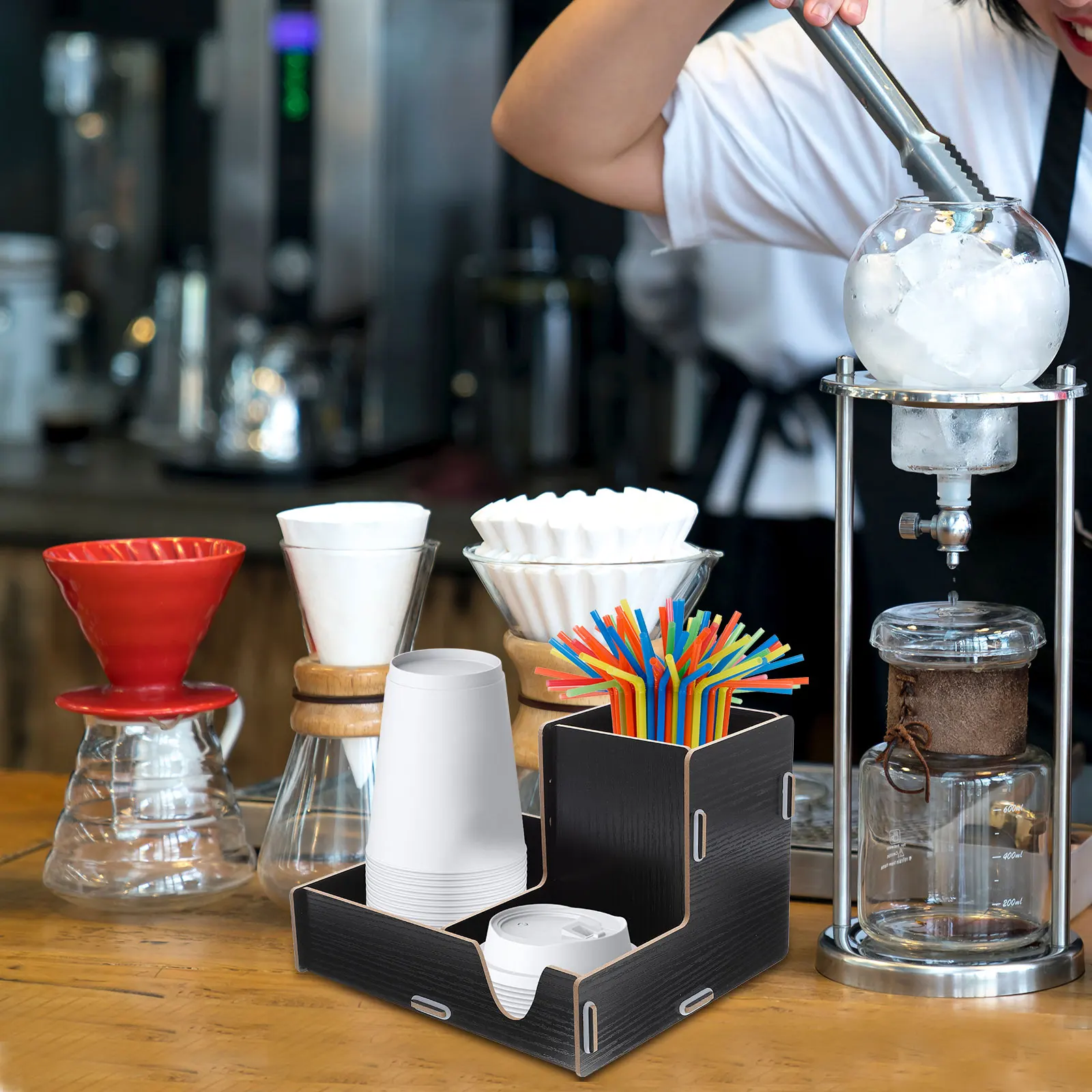 Wooden Coffee Box Storage Portable Paper Cup Holder Daily Use Cup Dispenser St Black Wear Resistant Household
Wooden Coffee Box Storage Portable Paper Cup Holder Daily Use Cup Dispenser St Black Wear Resistant Household