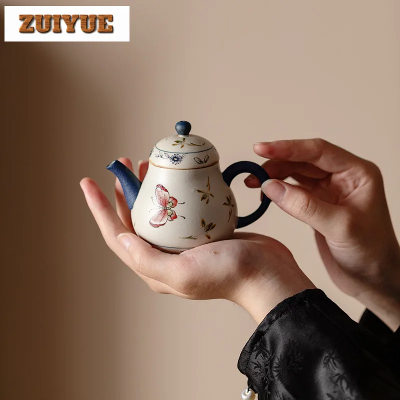 150ml Hand Painted Butterflies Orchids Teapot Elegant Tea Infuser Pot Tea Brewing Kettle With Filter Tea Ceremony Supplies Craft
150ml Hand Painted Butterflies Orchids Teapot Elegant Tea Infuser Pot Tea Brewing Kettle With Filter Tea Ceremony Supplies Craft