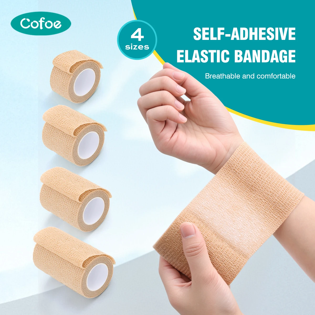 Cofoe 5m Athletic Wrap Tape Self Adhesive Elastic Bandage Medical Waterproof Cotton Premium Adhesive Tape For Finger Wrist Ankle
Cofoe 5m Athletic Wrap Tape Self Adhesive Elastic Bandage Medical Waterproof Cotton Premium Adhesive Tape For Finger Wrist Ankle