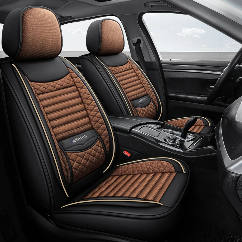 2Pcs Universal Front Seat Covers, Elegant Full Wrap All-Season, Fixed Lumbar Support, Driver/Passenger Seat Protection & Comfort
2Pcs Universal Front Seat Covers, Elegant Full Wrap All-Season, Fixed Lumbar Support, Driver/Passenger Seat Protection & Comfort