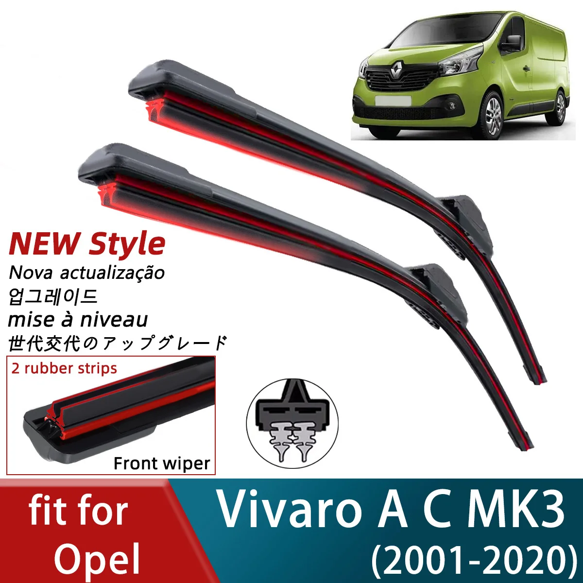 Double Rubber Car Wiper for Opel Vivaro A C MK3 Front Blades Brushes Cutter Automobiles Parts Accessories Windscreen Wipers
Double Rubber Car Wiper for Opel Vivaro A C MK3 Front Blades Brushes Cutter Automobiles Parts Accessories Windscreen Wipers