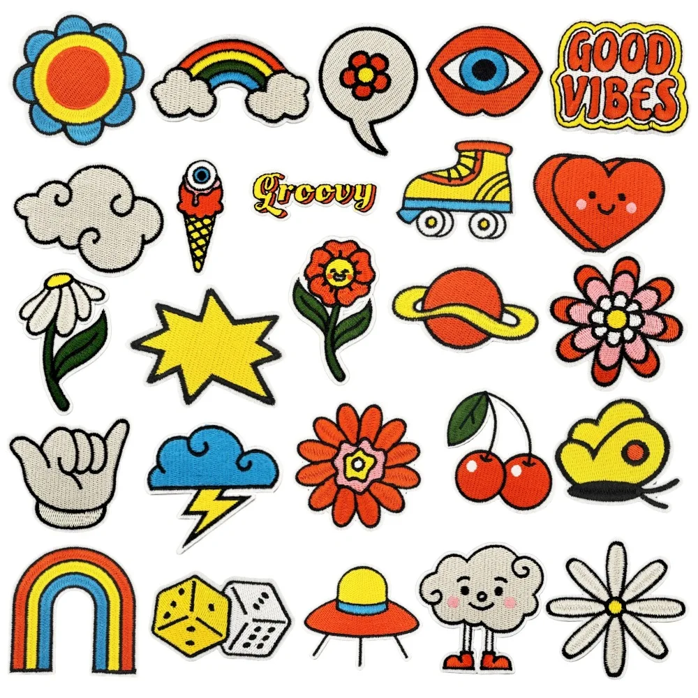 Cartoon Summer Embroidery Cloth Patch Embroidered Iron on Transfers for Clothing Patches Scp Stickers Custom
Cartoon Summer Embroidery Cloth Patch Embroidered Iron on Transfers for Clothing Patches Scp Stickers Custom